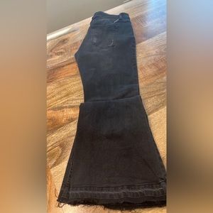Kancan jeans size 30 flare with raw hem